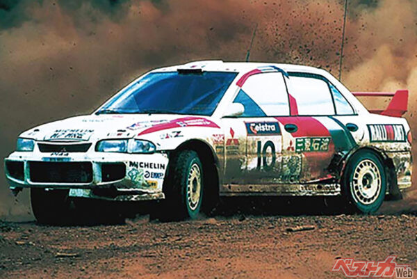 世界の荒野を走り抜けたスリーダイヤ!!　ギャランVR-4からランエボへ！ 　4年連続王者マキネンが日本車に遺した巨大な足跡