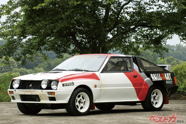三菱 スタリオン4WD ラリー（グループB）。1984年にWRCのRACラリーのプロトタイプクラスに参戦し完走を果たした