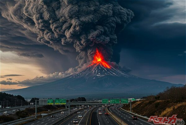 富士山噴火でクルマは動かなくなる!? 降灰から愛車と命を守るための全知識