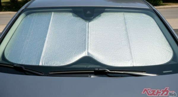 サンシェード使用時でも車内温度の差はわずか。ただし直射部の温度は大きく変わる（PHOTO：Adobe Stock_Firman Dasmir）