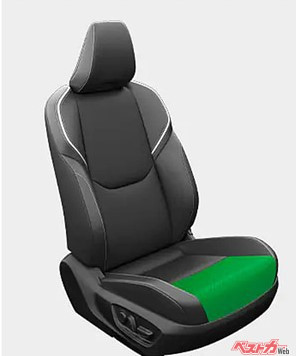 除電スタビライジングプラスシート。緑色の部分が導電性表皮材