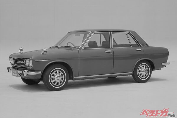 片岡英明氏の最初の愛車は510型日産 ブルーバードSSS。通称「ゴーイチマル」は当時ミドルクラスで絶大な人気を誇った名車だ