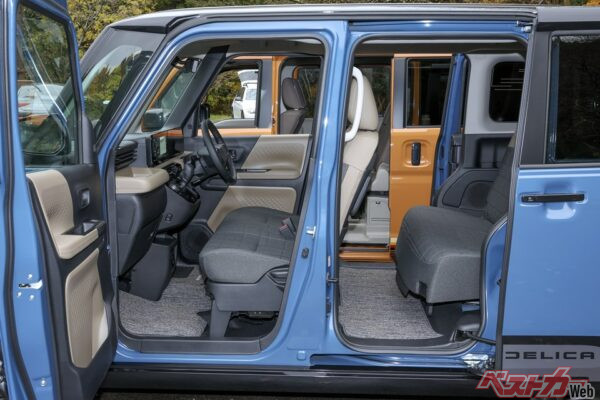 デリカミニはスライドドア式、便利なうえに剛性もあるというのだからオドロキ!!