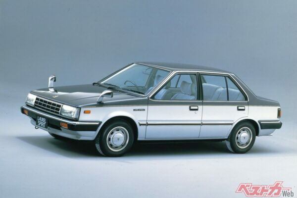 1982年登場ローレルスピリット。当時日産は、パルサー、ラングレー、サニー、そしてこのローレルスピリットを1L~1.5LクラスのFF小型車としてラインナップに加えていた