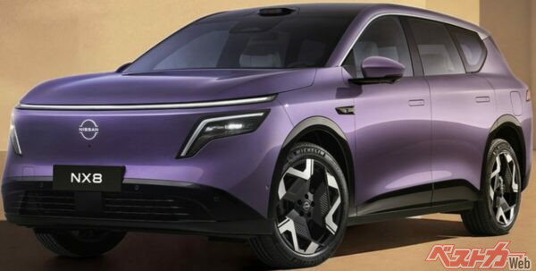 2025年4月に発売となった電動SUVのNX8。全長4870mm、全幅1920mmという立派なサイズのクロスオーバーSUVだ