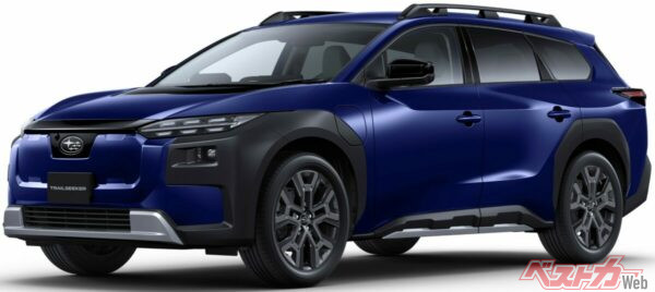 スバル「トレイルシーカー」。FWDで734km、AWDでも690kmという航続距離は、国産BEVの中でもトップクラスの数値だ