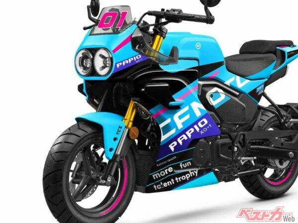 【新車】ミニ耐久レーサー！？新型125「PAPIO XO-1 R RACER」登場！ CFMOTOのミニバイクがフルカウルに 価格は40万1500円から