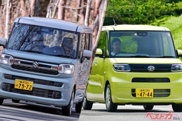 ダイハツ タント vs スズキ スペーシア！ 軽スーパーハイトワゴンの王者はどっち？　室内空間と使い勝手を徹底比較