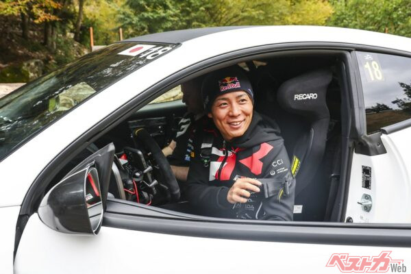 GRヤリスでレッキをやると本番のイメージがつかみやすく、ほかのクルマは考えられないと勝田選手は語る