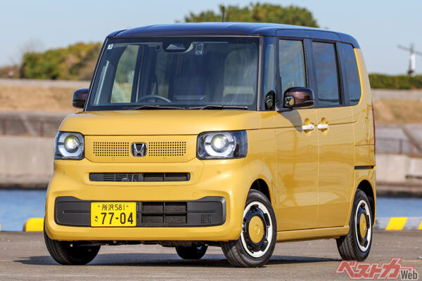 ホンダ N-BOX（2023年10月デビュー）。全長3395×全幅1475×全高1790mm