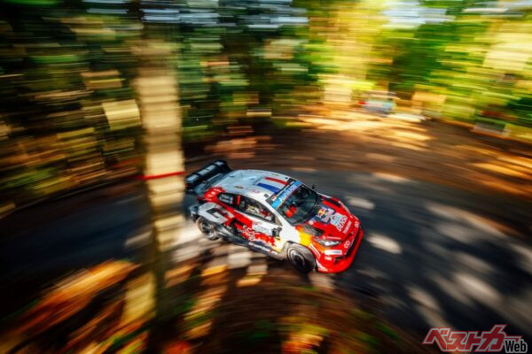 3位はオジエ。2位ソルベルグとは1.4秒差