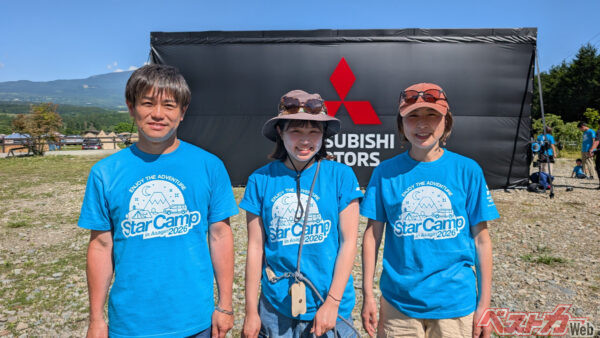 今回、こころよく「ベストカー」の取材にお答えいただいた、岡山県からおこしの西さんご家族。画面下に見切れてしまいましたが、飼い犬の「らんたろう」くんも一緒にご参加いただきました。三菱車３台を所有する生粋の三菱ファン