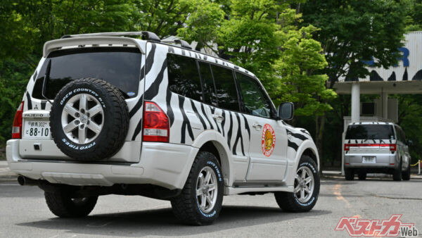 3代目パジェロに装着したのはオープンカントリーR/T（265/65R17）。本格クロカンのパジェロに超絶似合う!! ホワイトレターの存在感も◎