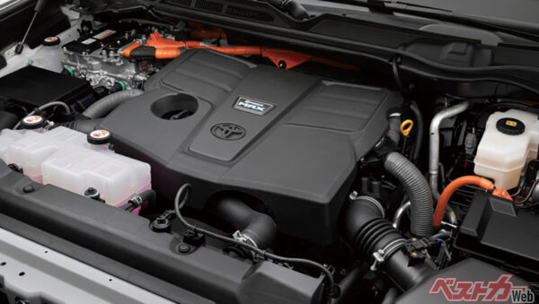 エンジンはランクル300にも搭載されるV6、3445ccツインターボのV35A型を搭載。394ps、66.1kgmを発揮する