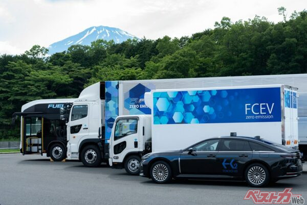 タクシー、小型トラック、大型トラック、路線バスとFC(燃料電池)は幅広いモビリティに搭載されてきた