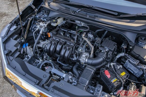 L15D i-VTECを搭載するWR-Vの心臓部。L型エンジン自体は2001年に登場しているが、L15Dの登場は2024年