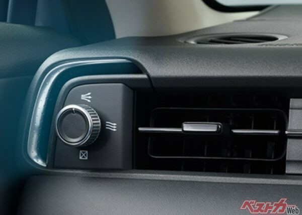 ホンダヴェゼルの全グレードに標準装備されたそよ風アウトレット