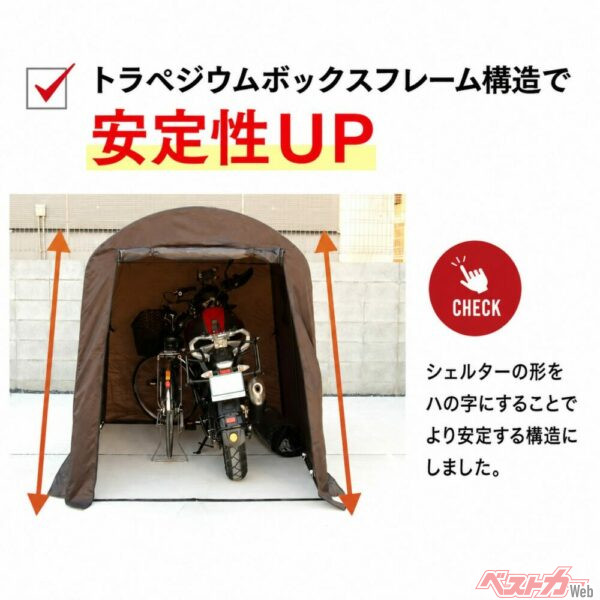 トラペジウムボックスフレーム構造で安定性UP