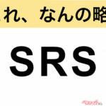 【今さら聞けない!?】これ、なんの略？ 自動車界の略語クイズ「SRS」