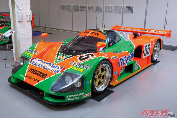 マツダ 787B(1991年ル・マン24時間レース優勝車 ※写真の展示車両はレプリカ)