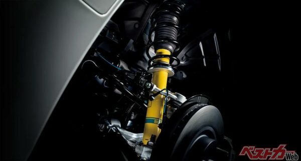 RSのビルシュタインダンパーをベースにバネレートを上げて減衰を抜いてセッティング