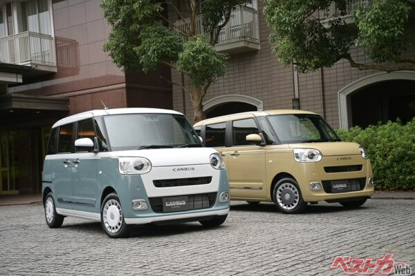 左がムーブキャンバスのストライプス、右がムーヴキャンバスのセオリー