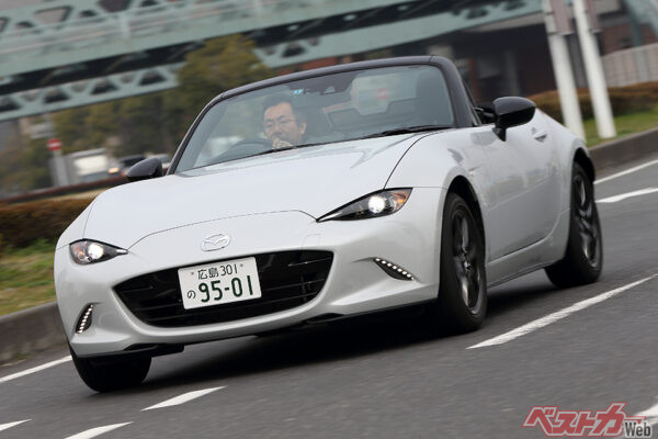 マツダ ロードスター（現行型・2015年登場）。1.5Lエンジンは2024年の改良で132psから136psにパワーアップしている