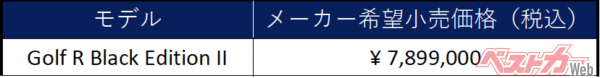 ⾞両本体価格(税込)
