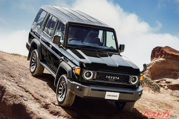 2.8L直4ディーゼルターボ、最高出力204ps／最大トルク51.0kgm　新車価格：480.0万円。なおランクル70はMTは設定されていない