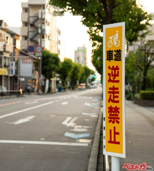 自転車の逆走もなんとかしてほしい。自転車は軽車両なので、原則としてクルマと同じく左側通行が義務。右側を走ると、事故の危険が高まるだけでなく、取り締まりの対象になる