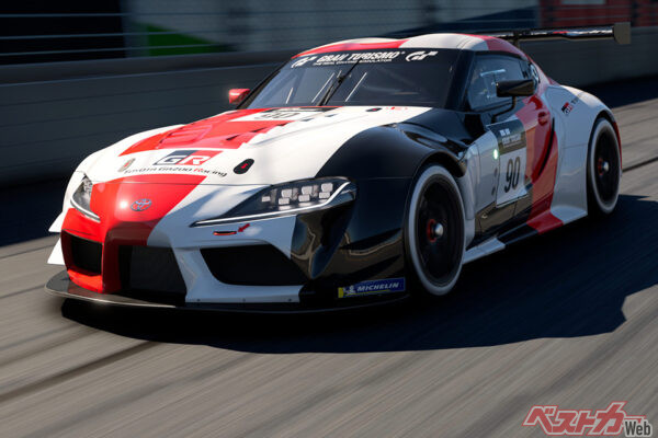 選考会で使われるGRスープラ・レーシングコンセプト(画像:グランツーリスモ7)