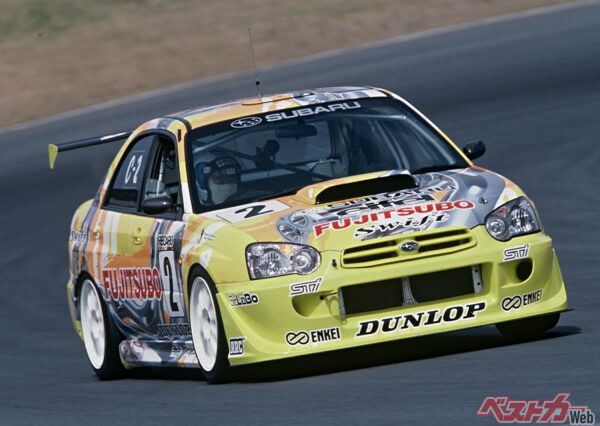 ランサーエボリューション勢と優勝争いを繰り広げたインプレッサ WRX STiといえばFUJITSUBO インプレッサを思いう浮かべる人も多いだろう