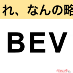 【今さら聞けない!?】これ、なんの略？ 自動車界の略語クイズ「BEV」