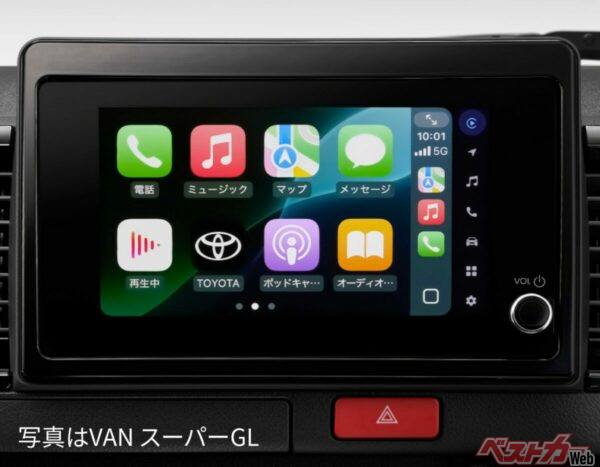 Apple CarPlayやAndroid Autoに対応する8インチディスプレイオーディオも採用