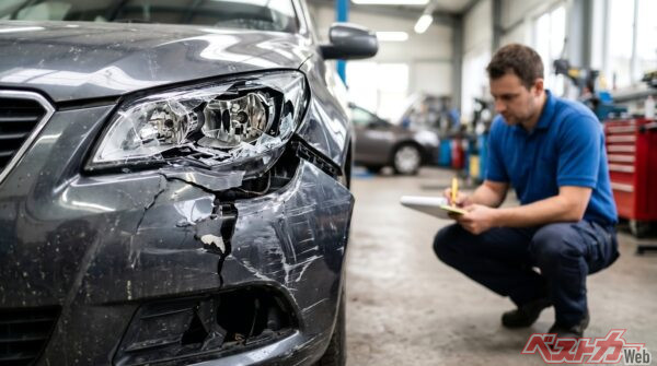 部品価格や工賃、物流費の高騰により、自動車の修理費が年々上昇している（haemye@Adobe Stock）