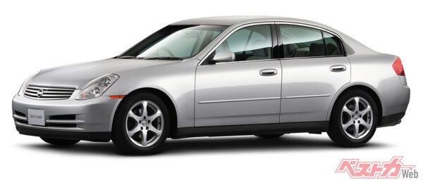 日産 スカイライン（11代目／2001年〜2007年）。「スカイライン」として発売したばかりに運命が変わってしまった