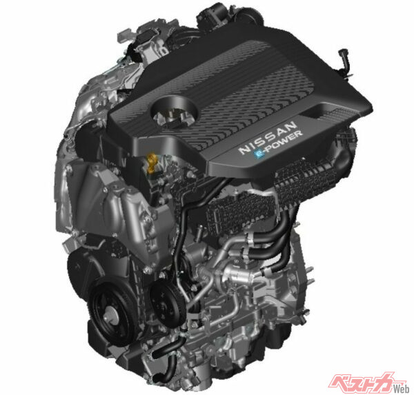 エルグランドに搭載された、大型システム向けの「ZR15DDTe」。エンジン単体は、最高出力103kW(140PS)/5000rpm、最大トルク228Nm/3600rpm