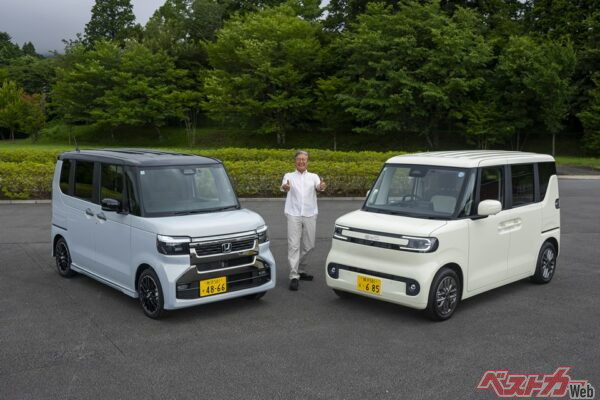 日本を代表する軽N-BOXと中国車の新生ラッコの共演。まさに切磋琢磨の関係でますますこれからの軽自動車界が盛り上がって欲しいものだ