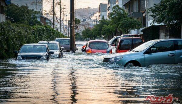 豪雨でクルマが水没!? そんな時に自動車保険は使えるのか？