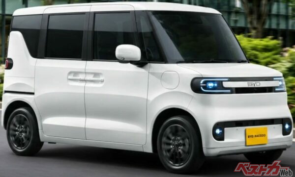 BYDの軽BEV「ラッコ」。発売から2週間で1000台を受注。台数こそ多くないものの、価格と航続距離のバランスに優れた商品力は注目に値する