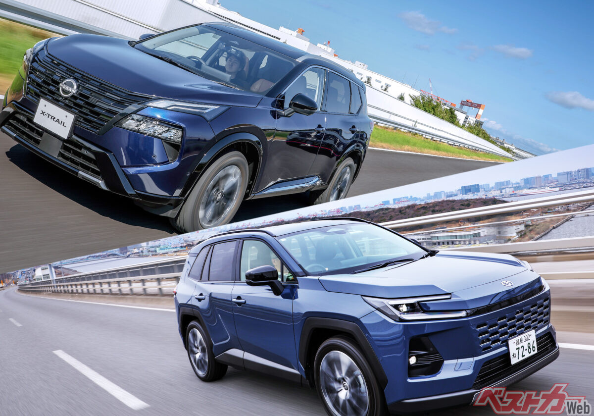 エクストレイル対RAV4!!　電動4WDの走りか万能性か、人気SUVの本命を決める