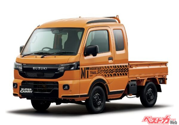 特別仕様車のXリミテッド。特別装備は専用デカールをはじめ、専用カラードバンパー(ブラック加飾)、専用フォグランプベゼル、ブラックメタリック塗装の専用スチールホイール。価格は MT車が156万9700円