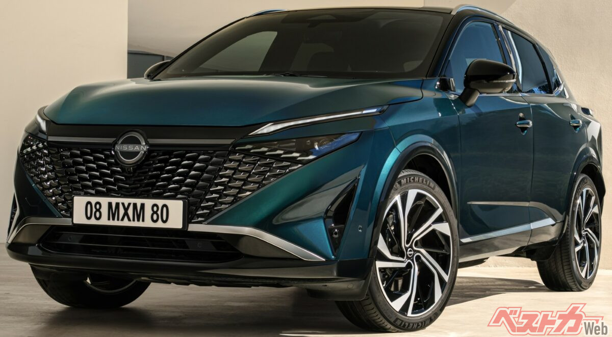 第3世代e-POWERを搭載する欧州向けキャシュカイ。WLTP複合燃費は4.3～4.5L/100km（約22.2～23.3km/L）を達成している