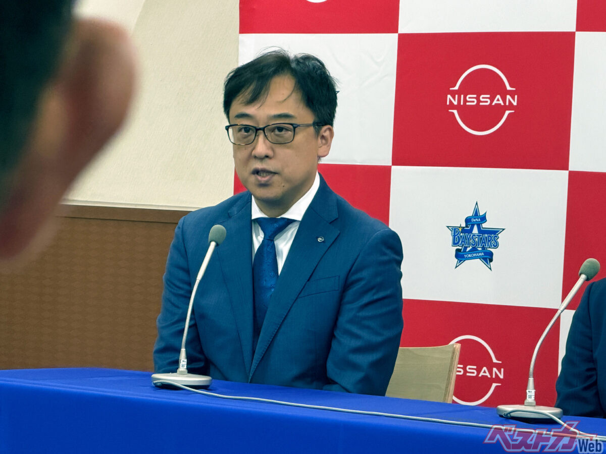 日産自動車大学校の学生たちの参加について言及した、日産自動車の国内マーケティング&セールス 執行職役員を務める杉本全氏
