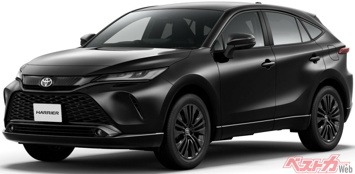 2026年8月の一部改良で設定された特別仕様車「Night Shade」。フロントグリルやバンパーまわり、ウインドウモールなどにブラックの加飾を施し、現行ハリアーの流麗なフォルムを引き締めている