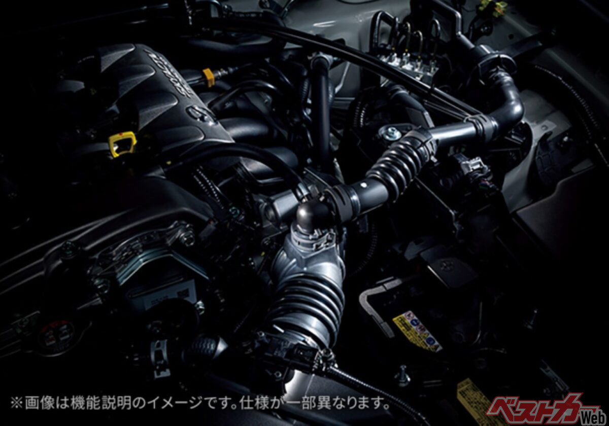 ISEは、吸気経路から分岐させた吸気音をダッシュボード下の空間を介して車内へ導き、ドライバーへ届ける仕組み