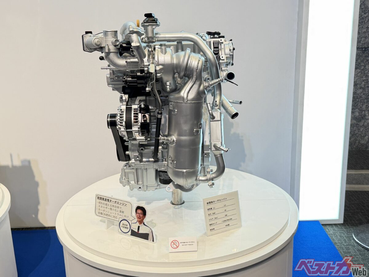 開発を進めている高効率と力強い走りを両立する次世代の直噴ターボエンジン/DITC(Direct Injection Turbo Charged)エンジン