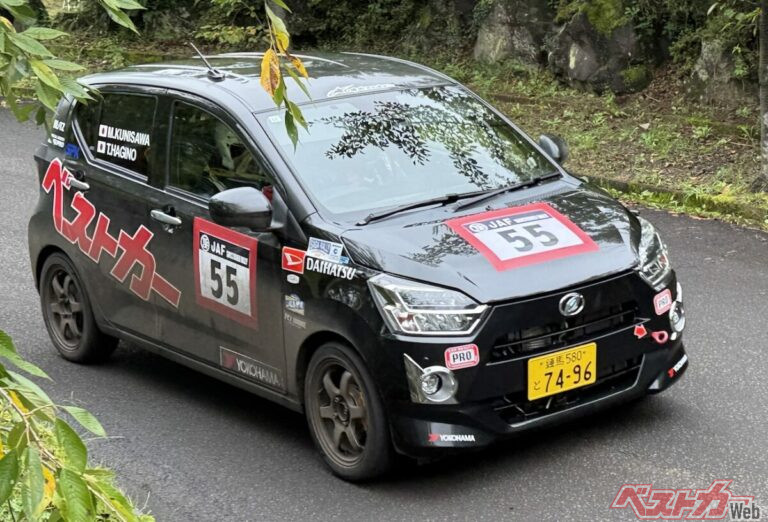 全日本ラリーでジャイキリだ～　国沢ミライースがセミウェットで爆走　ヤリスを凌ぐ速さを見せた！！