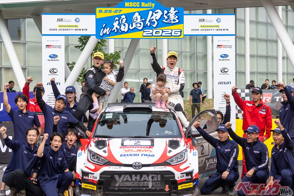 全日本ラリー選手権第7戦「MSCCラリー in 福島伊達」で見事な快勝を見せてくれた新井大輝選手