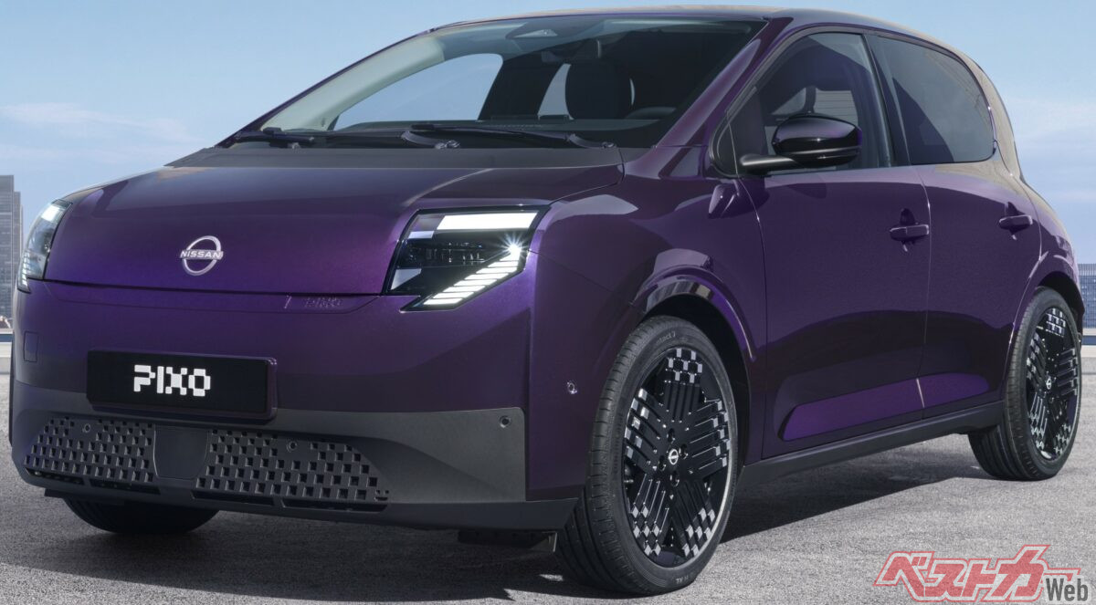 日産が欧州向けに発表した新型PIXO。全長3.8mを下回る小型BEVとして、都市部での利用を想定している